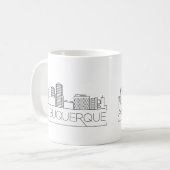 Albuquerque, New Mexico Stylized Skyline Kaffeetasse (Vorderseite Links)