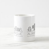Albuquerque, New Mexico Stylized Skyline Kaffeetasse (Mittel)