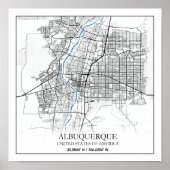 Albuquerque New Mexico Texas USA Reiseplan Poster (Vorne)