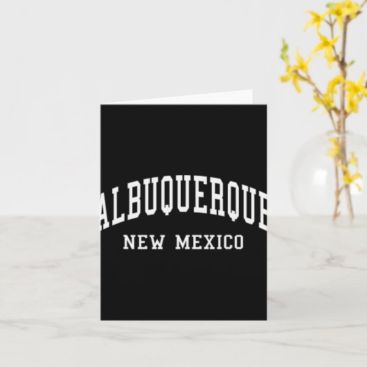 Albuquerque - New Mexico - Throwback Design - Clic Karte (Gelbe Blume)
