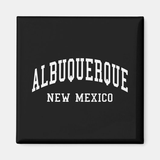 Albuquerque - New Mexico - Throwback Design - Clic Magnet (Vorne)