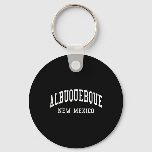 Albuquerque - New Mexico - Throwback Design - Clic Schlüsselanhänger (Vorderseite)