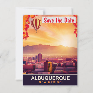 Albuquerque, New Mexico, Travel Postcard, Save The Date