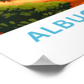 Albuquerque New Mexico Travel Print Poster (Ecke)