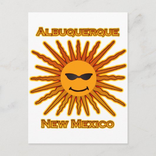Albuquerque New Mexico USA Sun Logo Postkarte (Vorderseite)