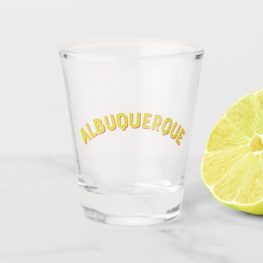 Albuquerque, New Mexico Vintag Arch Schnapsglas (Vorderseite)