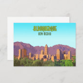 Albuquerque New Mexico Vintag Flat Card (Vorne/Hinten)