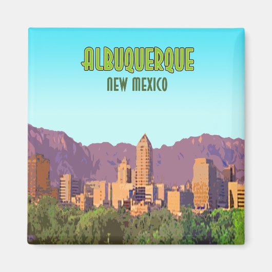 Albuquerque New Mexico Vintag Magnet (Vorne)