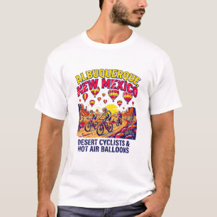 Albuquerque New Mexico Wüsten-Radfahrer Heißluftba T-Shirt
