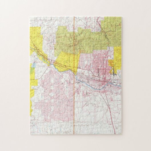 Albuquerque-New Mexiko Map (1987) Puzzle (Vertikal)