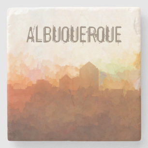 Albuquerque-New Mexiko-Skyline in den WOLKEN Steinuntersetzer