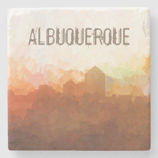 Albuquerque-New Mexiko-Skyline in den WOLKEN Steinuntersetzer (Vorderseite)