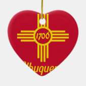 Albuquerque, New Mexiko, Vereinigte Staaten Keramik Ornament (Hinten)