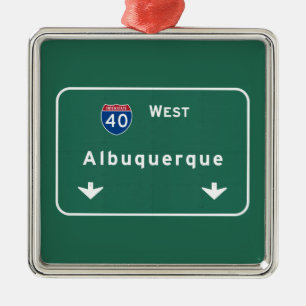Albuquerque-New Mexikonanometer-Autobahn: Silbernes Ornament