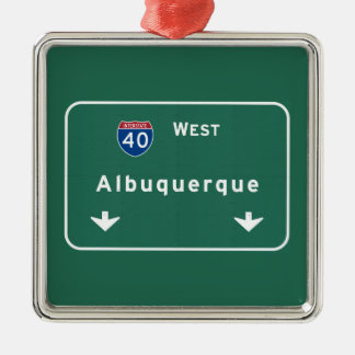 Albuquerque-New Mexikonanometer-Autobahn: Silbernes Ornament
