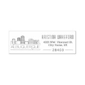 Albuquerque, NM City Skyline | Benutzerdefinierte  Permastempel (Design)