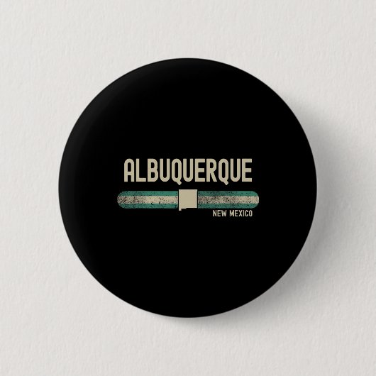 Albuquerque Nm New Mexico Travel & 80s Style Button (Vorderseite)
