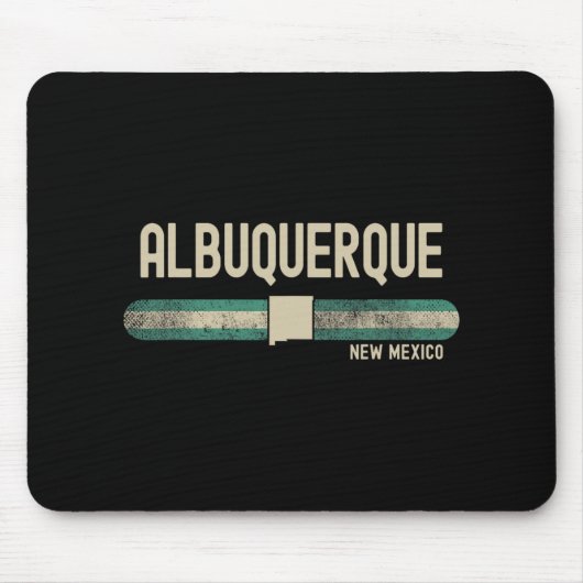 Albuquerque Nm New Mexico Travel & 80s Style Mousepad (Vorne)
