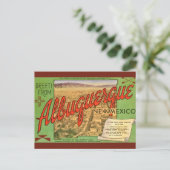 Albuquerque NM Plaza Gruß Postkarte (Stehend Vorderseite)