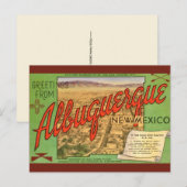 Albuquerque NM Plaza Gruß Postkarte (Vorne/Hinten)
