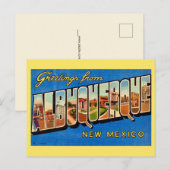 Albuquerque NM Vintage-Gruß Postkarte (Vorne/Hinten)
