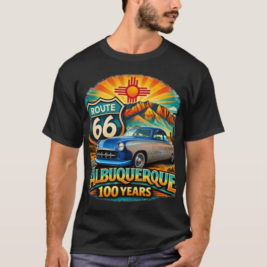 Albuquerque Route 66 Centennial Tee Shirt (Vorderseite)