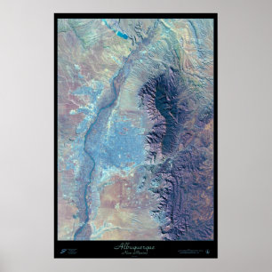Albuquerque, Satellitenposter von New Mexico Poster