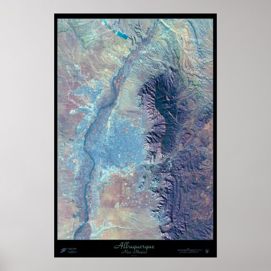 Albuquerque, Satellitenposter von New Mexico Poster (Vorne)