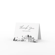 Albuquerque Skyline Sketch Blank Danke Karte