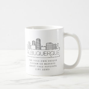Albuquerque Stylized Skyline   Benutzerdefinierter Kaffeetasse