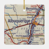 Albuquerque Vintag Map Keramikornament (Rückseite)