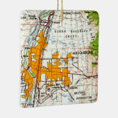Albuquerque Vintag Topo Karte Keramikornament (Rechts)