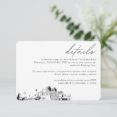 Albuquerque Wedding Hotel Zimmerblockdetails Begleitkarte (Stehend Vorderseite)