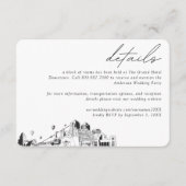 Albuquerque Wedding Hotel Zimmerblockdetails Begleitkarte (Vorderseite)