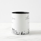 Albuquerque Wedding Minimal Custom Coffee Tasse (Zentrum)