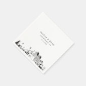 Albuquerque Wedding Minimalistisch Paper Serviette (Ecke)