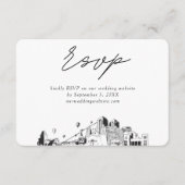 Albuquerque Wedding Minimalistisch Sketch UAWG Begleitkarte (Vorderseite)