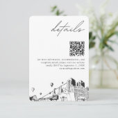Albuquerque Wedding Modern Details QR Code Begleitkarte (Stehend Vorderseite)