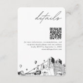 Albuquerque Wedding Modern Details QR Code Begleitkarte (Vorderseite)