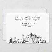 Albuquerque Wedding Modern Save the Date Einladung (Vorderseite)