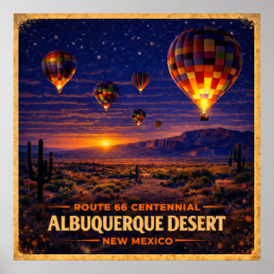 Albuquerque-Wüste New Mexico Centennial Poster