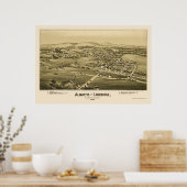Alburtis und Lockridge, PA Panoramablick - 1893 Poster (Küche)