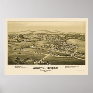 Alburtis und Lockridge, PA Panoramablick - 1893 Poster