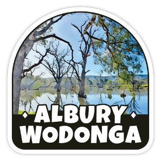 Albury NSW, Wodonga Victoria - Australischer Stick Aufkleber