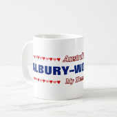 ALBURY-WODONGA - Meine Zuhause - AustralienHerz Kaffeetasse (Vorderseite Links)