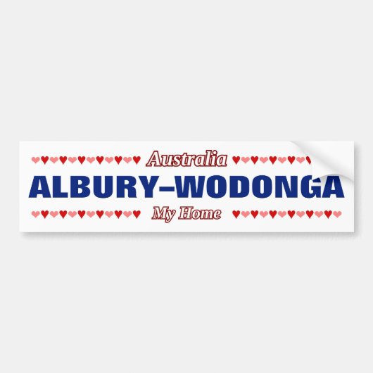 ALBURY-WODONGA - Meine Zuhause - AustralienHerzen Autoaufkleber (Vorne)