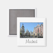 Alcala und Gran Via, Madrid Magnet (Vorderseite/Rückseite)