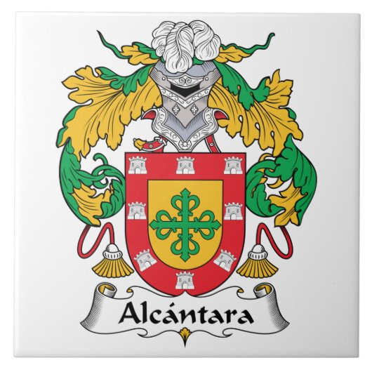 Alcantara Familienwappen Fliese (Vorderseite)