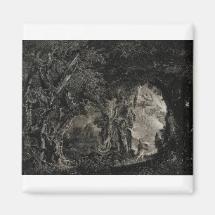 Alcasto in einem verzauberten Wald - Paul Sandby - Magnet