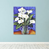 Alcatraces, schöne Blumenbemalung, Leinwanddruck (Insitu (Holzboden))